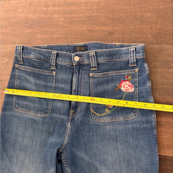 Ralph Lauren Blue Jeans with Floral Embroidery - Picture 10 of 11
